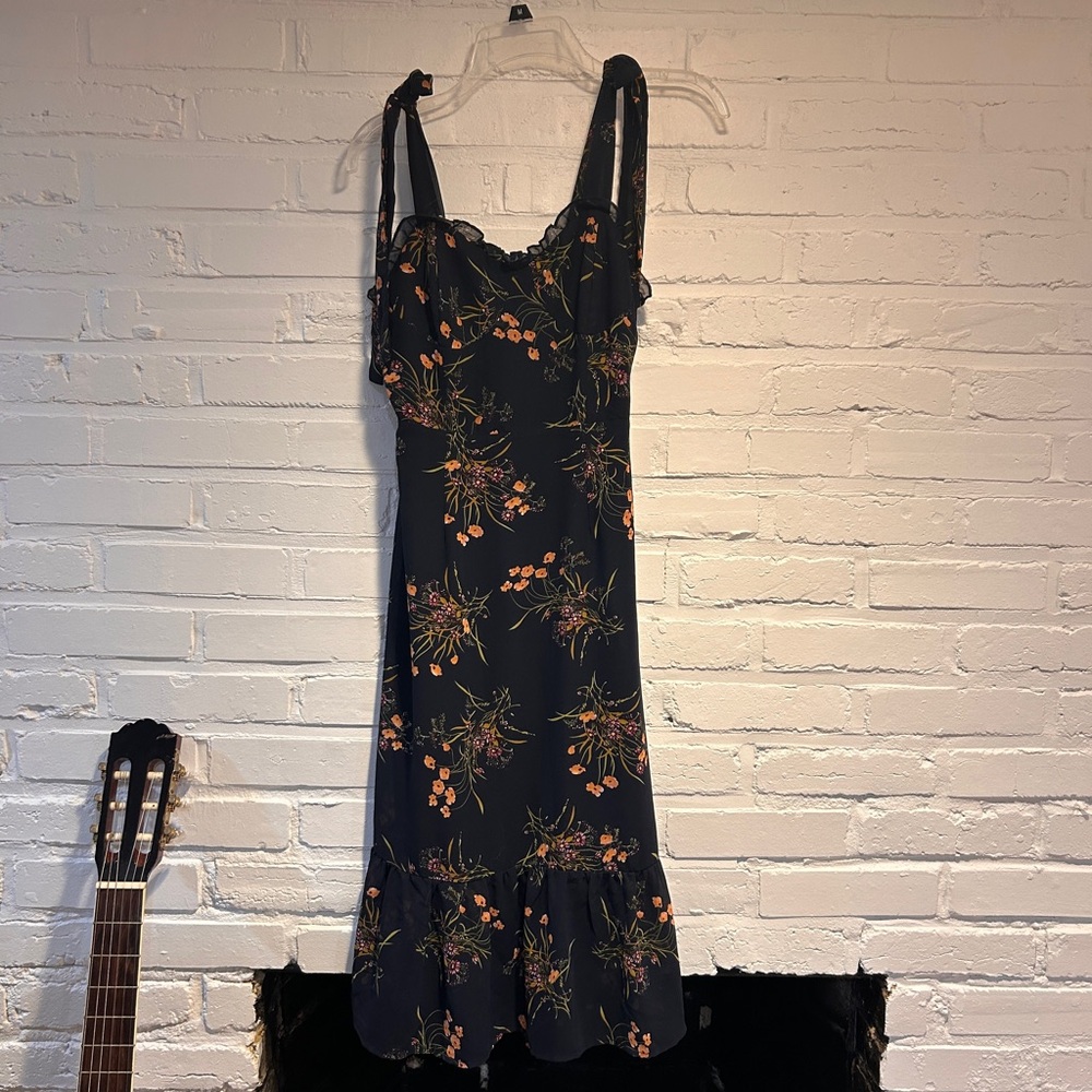 SOLD Commense Black and Brown Spaghetti Strap Sundress Midi